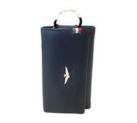 Aeronautica Militare Linea"Flag" Portachiavi bustina con anello e 6 ganci Blu AM-108 12x7x2 cm