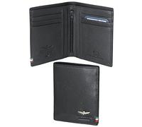 Aeronautica Militare Linea"Flag" Portafoglio Uomo Verticale in pelle art. AM105 Nero 9,5x12,2x1,5 cm