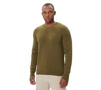 Aeronautica Militare Maglia Girocollo Uomo in Cotone Tinto Filo (Dark Olive) L