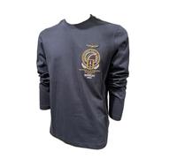 Aeronautica Militare Maglia Manica Lunga TS2467 da Uomo, t-Shirt, Frecce Tricolori (IT, Testo, M, Regular, Regular, Blu)