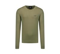 Aeronautica Militare Maglione MA1502 Girocollo, da Uomo, in Cotone, Felpa, Pullover (IT, Testo, L, Regular, Regular, Verde Militare)