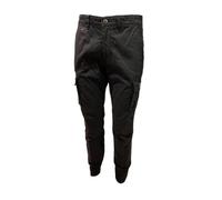 Aeronautica Militare Pantalone PA1329CT, da Uomo, Cargo, Bermuda, Felpa (IT, Testo, L, Regular, Regular, 34380 Black)