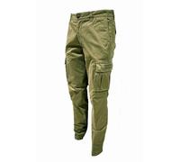 Aeronautica Militare Pantalone PA1329CT, da Uomo, Cargo, Bermuda, Felpa (IT, Testo, M, Regular, Regular, Verde)
