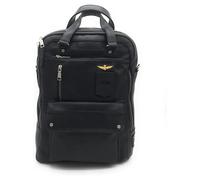 AERONAUTICA MILITARE zaino AM-476 Pilot doppia zip, scomparto porta PC (ANTRACITE)