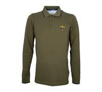 Aeronautica Militare - Po1653Up00082 Polo a Maniche Lunghe - - Tops - Uomo - Verde - 2XL