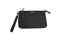 Aeronautica Militare Pochette da Polso Uomo, Nero, 18,5x29,5x4 cm, con Cinturino