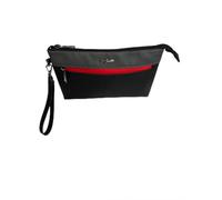 Aeronautica Militare Pochette da Uomo, Nero e Grigio, 18x27,5x4 cm, con Dettaglio Rosso e Cinturino da Polso