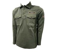 Aeronautica Militare Polo PO1720P Verde, da Uomo, Maglia, Camicia, Manica Lunga (M)