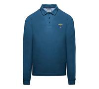 AERONAUTICA MILITARE Polo Uomo Manica Lunga In Cotone PO1653UP00082 Blu Avio