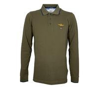 AERONAUTICA MILITARE Polo Uomo Manica Lunga PO1653UP00082 Colore Verde Militare