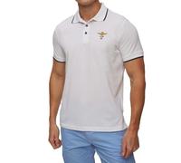 Aeronautica Militare Polo Uomo PO1308 in Cotone Piquet (IT, Testo, 3XL, Regular, Regular, Bianco)