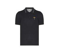 Aeronautica Militare Polo Uomo PO1308 in Cotone Piquet (IT, Testo, S, Regular, Regular, Blu Navy)