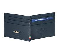 Aeronautica Militare Portacarte di credito Uomo in pelle Linea "Flag" AM-106 Blu