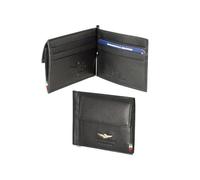 Aeronautica Militare Portafoglio in pelle con molla ferma-soldi