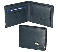 Aeronautica Militare Portafoglio uomo porta spicci in pelle linea Flag AM101-BL