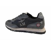 Aeronautica Militare Scarpe da Uomo, Sneakers, SC0320, Pelle (34300 Jet Black, Sistema Taglie Calzature EU, Adulto, Uomo, Numero, Media, 44)
