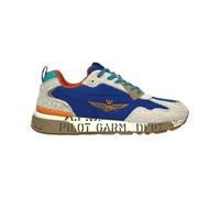 Aeronautica Militare Scarpe Uomo Sneakers SC276 94655 Mysterious/off White Blu Bianco Panna (Blu Bianco Panna, Sistema Taglie Calzature EU, Adulto, Uomo, Numero, Media, 43)