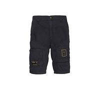 Aeronautica Militare Shorts, Bermuda BE041 Frecce Tricolori Anti-G, Pantaloncino da Uomo, Shorts (IT, Testo, L, Regular, Regular, 08184 Blu Navy)