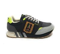 Aeronautica Militare Sneaker Frecce Tricolori ecosuede Nylon Nero/Grigio/Giallo U24AR09 232SC261 41