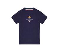 Aeronautica Militare T-shirt maniche corte con ricami blu 14a