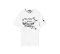 Aeronautica Militare t-Shirt TS2406 da Uomo, Maglia, Maglietta, Felpa, 6o Stormo, Tornado (IT, Testo, M, Regular, Regular, Bianco)