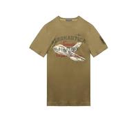 Aeronautica Militare t-Shirt TS2406 da Uomo, Maglia, Maglietta, Felpa, 6o Stormo, Tornado (IT, Testo, M, Regular, Regular, Verde Militare)