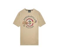 Aeronautica Militare T-Shirt Uomo TS2414 Tshirt 91° Squadriglia Caccia degli Assi (IT, Testo, M, Regular, Regular, Antelope Beige)
