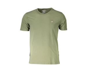 Aeronautica Militare - T-Shirt Verde in Cotone per Esterno- Collo a V - - Tops - Uomo - Verde - M