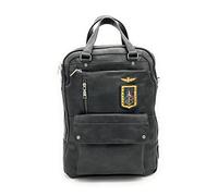 AERONAUTICA MILITARE zaino AM-476 Pilot doppia zip, scomparto porta PC (ANTRACITE)
