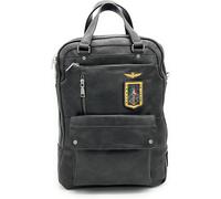 AERONAUTICA MILITARE zaino AM-476 Pilot doppia zip, scomparto porta PC (ANTRACITE)