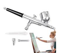 Aeropenna Per Unghie, Set Aerografo 0.8-3.4 Alta Pressione, Macchinetta Spray Portatile con Ugello 0.3mm per Decorazione Dolci, Parrucchieri e Artigiani