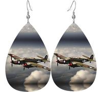 Aeroplano della seconda guerra mondiale 2-standard-scale-2_00x Stampa Orecchini pendenti a forma di foglia Orecchini in pelle PU a forma di cuore per San Valentino