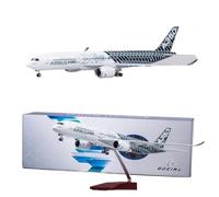 Aeroplano in scala 1/142 da 47 cm, modello A350, con luci e ruote, in lega di metallo, resina, kit di modellini di aeroplano (luce non chiusa)