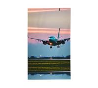 Aeroplano nelle luci della sera stampa all'aperto bandiera decorativa esposizione tutte le stagioni modello su un solo lato cortile portico patio