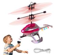 Aeroplano Telecomandato, Elicottero Drone Con Controllo Gestuale E Luci LED, Giocattolo Drone Resistente Alle Cadute Per Bambini Ragazzi Ragazze Studenti Adolescenti Appassionati