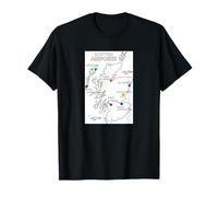 Aeroporti scozzesi, mappa illustrata degli aeroporti immaginari Maglietta