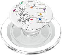 Aeroporti scozzesi, mappa illustrata degli aeroporti immaginari PopSockets PopGrip per MagSafe