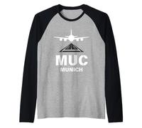 Aeroporto MUC Monaco, Germnay Aereo atterraggio sulla Pista Maglia con Maniche Raglan