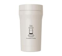 AeroPress Bicchiere da caffè da viaggio in acciaio inox, isolamento a doppia parete per bevande calde o fredde, con coperchio resistente agli spruzzi e filtro integrato, adatto al portabicchieri, 473