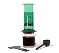 AeroPress Clear Green Coffee Press, French Press tutto in uno, macchina da caffè manuale stile espresso e pour-over, infusione in 2 minuti, piccola macchina portatile da viaggio e campeggio