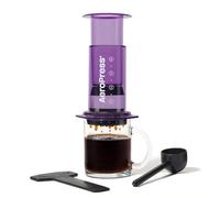 AeroPress Clear Viola - Macchina per Caffè 3 in 1: combina French Press ed Espresso - Caffè corposo senza amarezza - Piccola caffettiera portatile per viaggio e campeggio, Viola