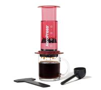 AeroPress Clear Rossa - Macchina per Caffè 3 in 1: combina French Press, Pour-over ed Espresso - Caffè corposo senza amarezza - Piccola caffettiera portatile per viaggio e campeggio, Rosso