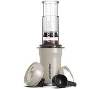 AeroPress Go Plus, piccola macchina da caffè portatile per viaggi e campeggio, metodo di infusione 3 in 1, combina caffettiera francese, pourover, espresso, caffè corposo senza amarezza, kit per caffè