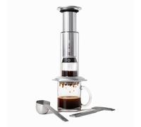 AeroPress Premium Macchina da Caffè - Metodo di Estrazione 3 in 1: Unisce French Press, Espresso e Caffè Corposo senza Fondi o Amarezza, Pressa in Vetro e Metallo