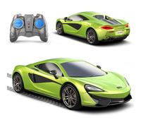 AEROQUEST Macchina telecomandata McLaren 570S 1:24, con licenza ufficiale McLaren 570S, 2,4 GHz, con fari LED, per ragazzi e ragazze, 3-8 anni, scala 1:24