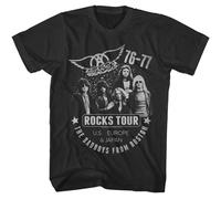 Aerosmith - 76 77 Rocks Tour - Licenza Ufficiale - Grigio Solido Avanti Stampa