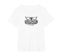 Aerosmith - Ali del Tour 1975 Maglietta, Donna Plus-Size, Bianco, 4X