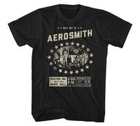 Aerosmith - Boston Music Hall - American Classici - Solido Nero Adulto Corto