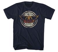 Aerosmith - Circle - American Classics - T-Shirt A Maniche Corte Blu Solido