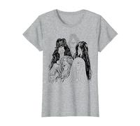 Aerosmith - Disegna la Linea Maglietta, Donna, Grigio Melange, XL